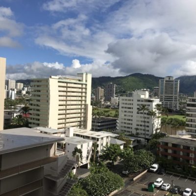 外廊下からの景色