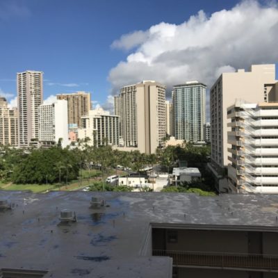 外廊下からの景色